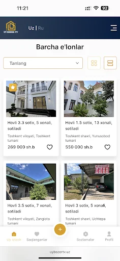 I-download ang UyBozorTV Pinakabago – Real Estate Platform Libre - Screenshot 8