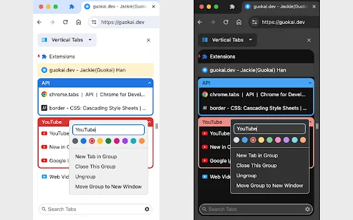I-download ang Vertical Tabs in Side Panel – Pamahalaan ang Tabs - Screenshot 3